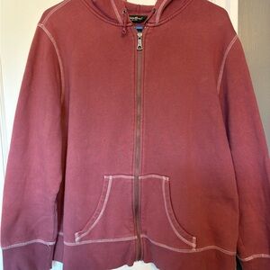 Eddie Bauer Dusty Rose Zip-Up Hoodie